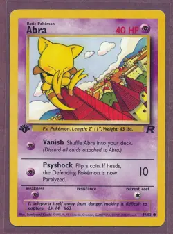 1999 Pokemon First Edition Abra 42/82!!! - Image 1