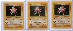 (3) Lot 1999 Pokemon Game Base Set Hitmonchan Holo #7/102 - Image 1