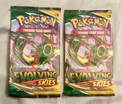 Pokemon TCG Sword & Shield Evolving Skies Factory Sealed Booster Packs Lot Of 2 - Image 1