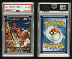 Alternate Art - Galarian Zapdos V Pokemon Sword & Shield Chilling Reign PSA 10 - Image 3