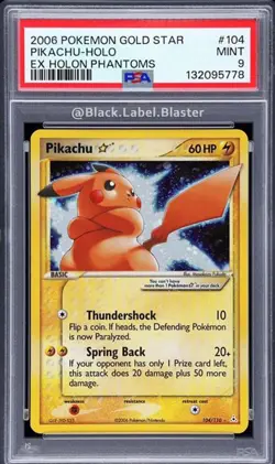 2006 Pokemon Gold Star EX Holon Phantoms Pikachu Holo #104 - PSA 9 - (13 CERT) - Image 1