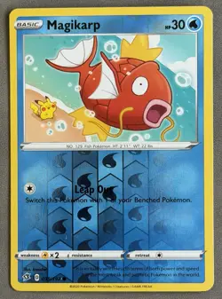 POKEMON MAGIKARP 039/192 REVERSE HOLO REBEL CLASH LP-NM PIKACHU IN BACKGROUND - Image 1