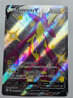 Toxtricity V SV112/SV122 Holo Rare V Shining Fates Shiny Vault Pokemon NM - Image 1