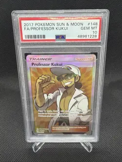 2017 Pokemon Professor Kukui PSA 10 Full Art Sun Moon #148 - Image 1