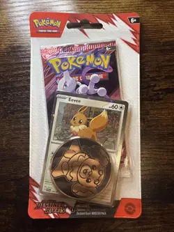 Pokemon Destined Rivals EEVEE PROMO CHECKLANE Blister Pack - BOOSTER + PROMO NEW - Image 1