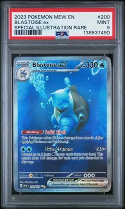Pokemon Blastoise Ex 2023 Mew En-151 #200 Special Il. Rare PSA 9 - Image 1