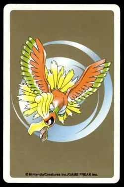 Chikorita Ace of Clubs Ho-Oh Poker Deck Pokemon Japanese ~ HP Stained - Image 2