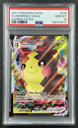 MORPEKO VMAX PSA 10 2021 POKEMON SWORD & SHIELD SHINING FATES #038/072 FA 517 - Image 1