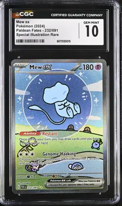 POKEMON CGC 10 2024 SV Paldean Fates Mew ex 232/091 SIR *0015 - Image 1