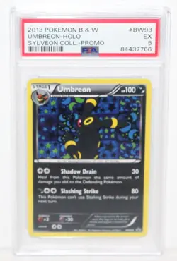 2013 Pokemon Black Star Promo Sylveon Collection #BW93 Umbreon Holo PSA Graded 5 - Image 1