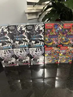 POKEMON TCG BOOSTER BUNDLE X10 LOT WHITE FLARE BLACK BOLT MEGA PHANTASMAL FLAMES - Image 1
