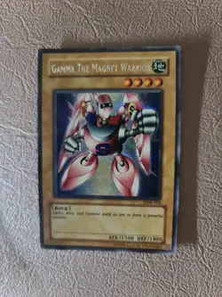 YuGiOh Alpha the Magnet Warrior DOR-E001 Secret Rare MP (Damaged) - Image 1