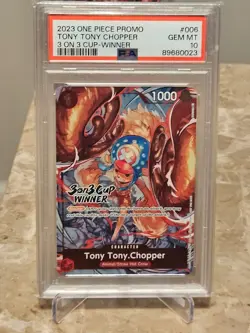 2023 One Piece Promo Tony Tony Chopper #ST01-006 3 ON 3 Cup Winner PSA Gem 10 - Image 1