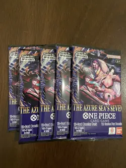 One Piece The Azure Sea’s Seven OP-14 & EB-04 Five 5 Booster Packs Lot English D - Image 1