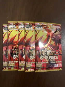 One Piece The Best Vol. 2 PRB-02 Five 5 Premium Booster Packs Lot English D - Image 1