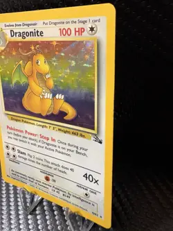 Dragonite Fossil Holo 4/62 – WOTC Vintage Pokemon Card – MP+ - Image 3