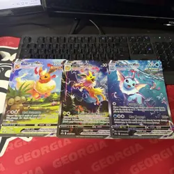 Jumbo Flareon, Jolteon & Vaporeon VMAX Oversized Pokemon Cards - Image 1