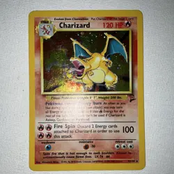 Pokemon Charizard Holo Rare 120 HP Base Set 2 4/130 2000 English TCG Card - Image 1