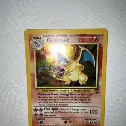 Pokemon Charizard Holo Rare 120 HP Base Set 2 4/130 2000 English TCG Card - Image 2
