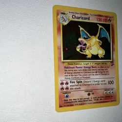 Pokemon Charizard Holo Rare 120 HP Base Set 2 4/130 2000 English TCG Card - Image 3