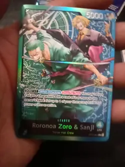 ONE PIECE ENGLISH CARD GAME HOLO CARTE ZORO & SANJI ST12-001 L ST EN MINT - Image 1