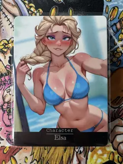 Elsa Frozen Goddess Story Waifu Anime Custom Card - Image 1