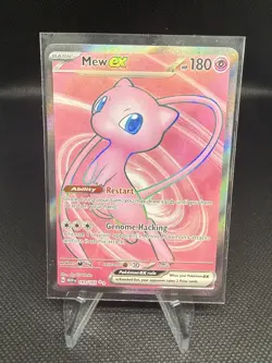 Pokemon Mew EX TCG Scarlet & Violet Full Art Holo Ultra Rare Card 193/165 - Image 1