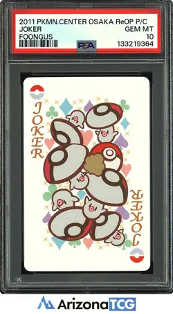 Pokemon 2011 Foongus Joker Pokemon Center Osaka Re-Opening Playing Card PSA 10 - Image 1
