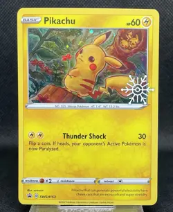 Pikachu - (Holiday Calendar) SWSH153 SWSH: Sword & Shield Promo Card Holo NM - Image 1