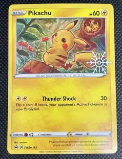 Pikachu - (Holiday Calendar) SWSH153 SWSH: Sword & Shield Promo Card Holo NM - Image 3