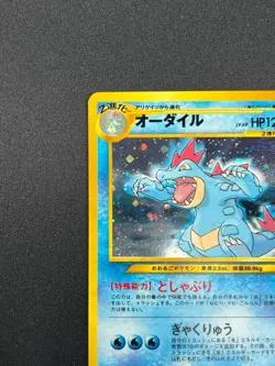 [NM] Feraligatr Pokemon Card Japanese No.160 Neo Premium File Vintage Holo 8F10 - Image 4