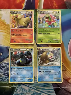 Vintage Pokemon Card Lot Holo Fire Cracked Ice Typlosion Meganium - Image 1