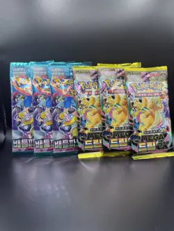 Lot of 6. Pokemon Card Variety Korean Booster Packs Mega Dream, Battle Partners - Image 1