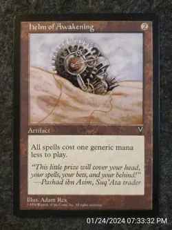 Helm Of Awakening Magic The Gathering Visions Uncommon NEVER PLAYED (DS3D1C8) - Image 1