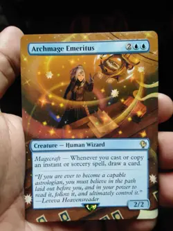 Archmage Emeritus MTG Final Fantasy Commander Hand Painted Extended Altered Art - Image 2