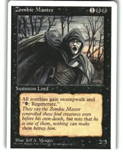 Magic the Gathering - Fourth Edition Zombie Master 58 Rare 1995 - Image 1