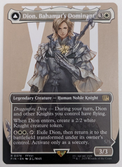 Dion, Bahamut's Dominant (376) Borderless, Final Fantasy FIN, Magic MtG, Reg NM! - Image 1