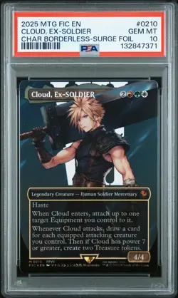 2025 MTG FINAL FANTASY COMMANDER #0210 CLOUD, EX-SOLDIER PSA 10 - Image 1