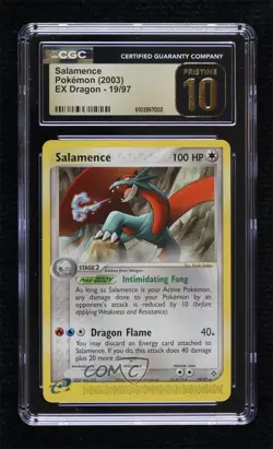 Salamence Pokemon EX Dragon CGC 10 Pristine 2003 - Image 1