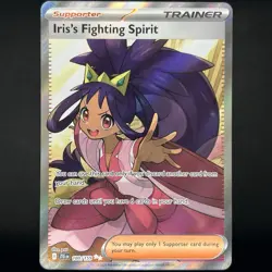 Pokemon TCG Journey Together Iris's Fighting Spirit Ultra Rare Holo 180/159 NM - Image 1