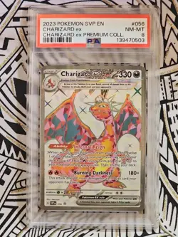 Charizard EX 2023 Pokemon SVP EN Premium Collection #056 PSA 8 NM (503) - Image 1