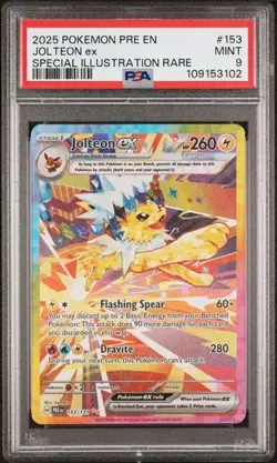 Pokemon Jolteon Ex 2025 Pre En-Prismatic Evolutions #153 Special Il. Rare PSA 9 - Image 1