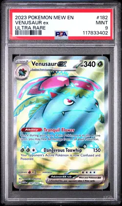 Pokemon - Mew EN-151 Venusaur Ex Ultra Rare 182 2023 PSA 9 - Image 1