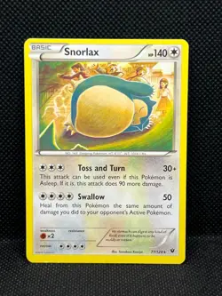 Pokemon Tcg Snorlax 77/124 XY - Fates Collide Non Holo - Image 1