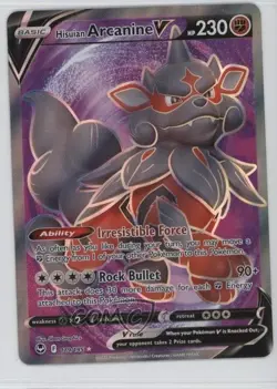 Hisuian Arcanine V Ultra Rare Pokemon Sword & Shield Silver Tempest #179 - Image 1
