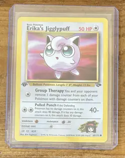Pokemon TCG Erika’s Jigglypuff #69/132 Non Holo 1st Edition Vintage 1999-2000 - Image 1