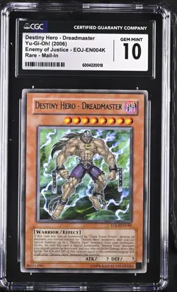 CGC 10 Yu-Gi-Oh! Destiny Hero Dreadmaster EOJ-EN004K Redemption Mail-In *018 - Image 1