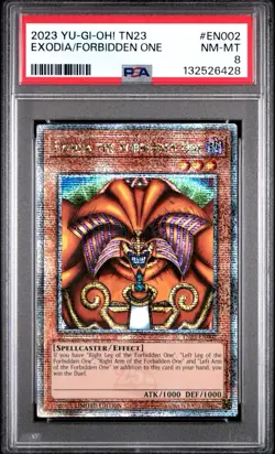 2023 Yu-Gi-Oh! Exodia the Forbidden One TN23-EN002 Quarter Century Rare PSA 8 - Image 1