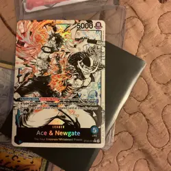 One Piece CCG Ace & Newgate ST22-001 Leader Full Art Holo English - Image 1