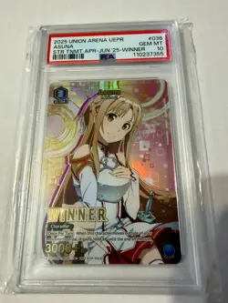 Union Arena Asuna Tournament April - June '25 Winner Promo UEPR 036 PSA 10 - Image 1